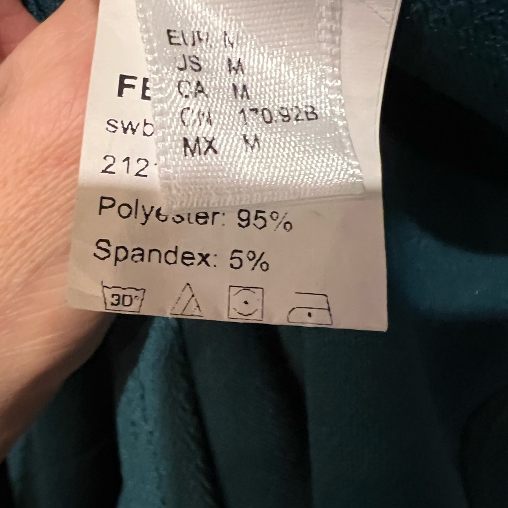 Elegant Teal Ruffle Sleeve Blouse - Picture 4 of 4